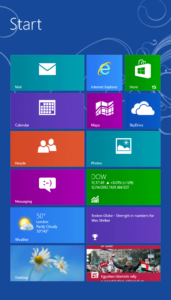 Section of Windows 8 Start Screen
